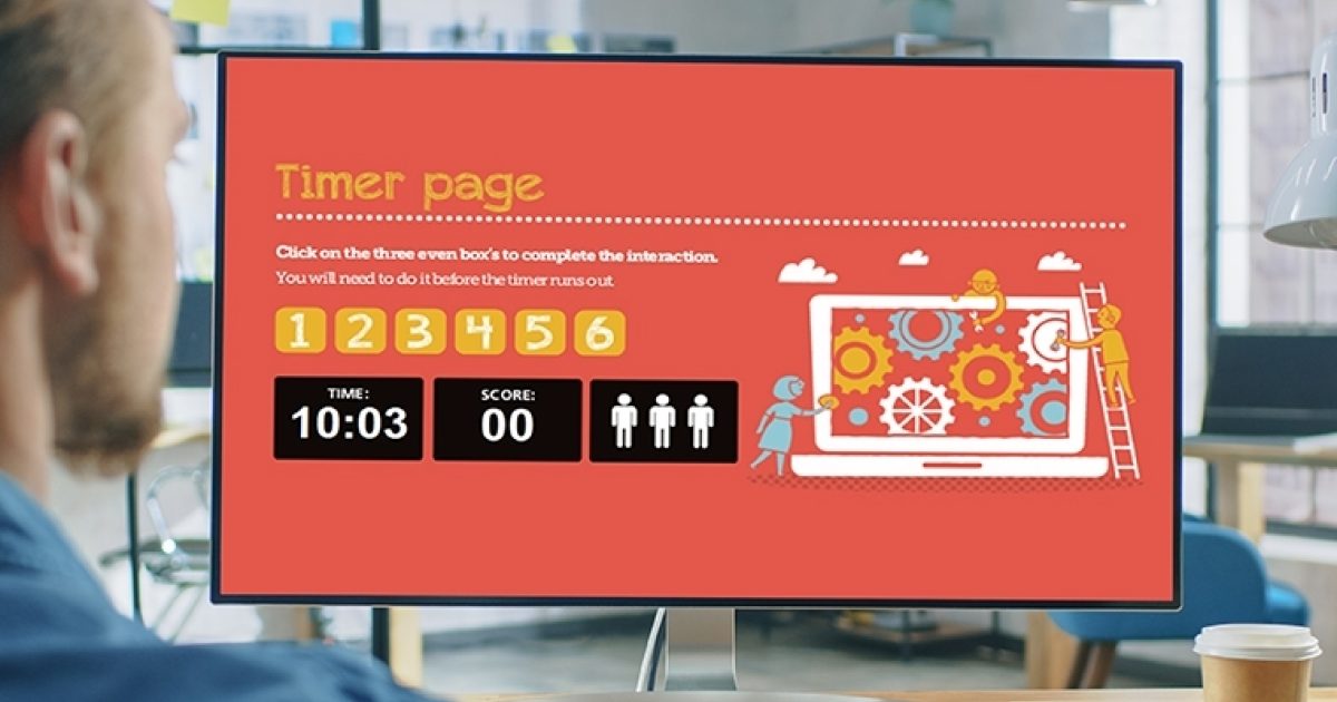 Sponge Learning Digital clock game timer display in Storyline 2